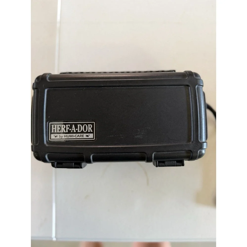 HERF-A-DOR by Humi-Care Travel Cigar Humidor Case - Black